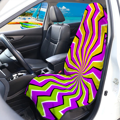 Colorful Dizzy Moving Optical Illusion Waterproof Car Seat Cover