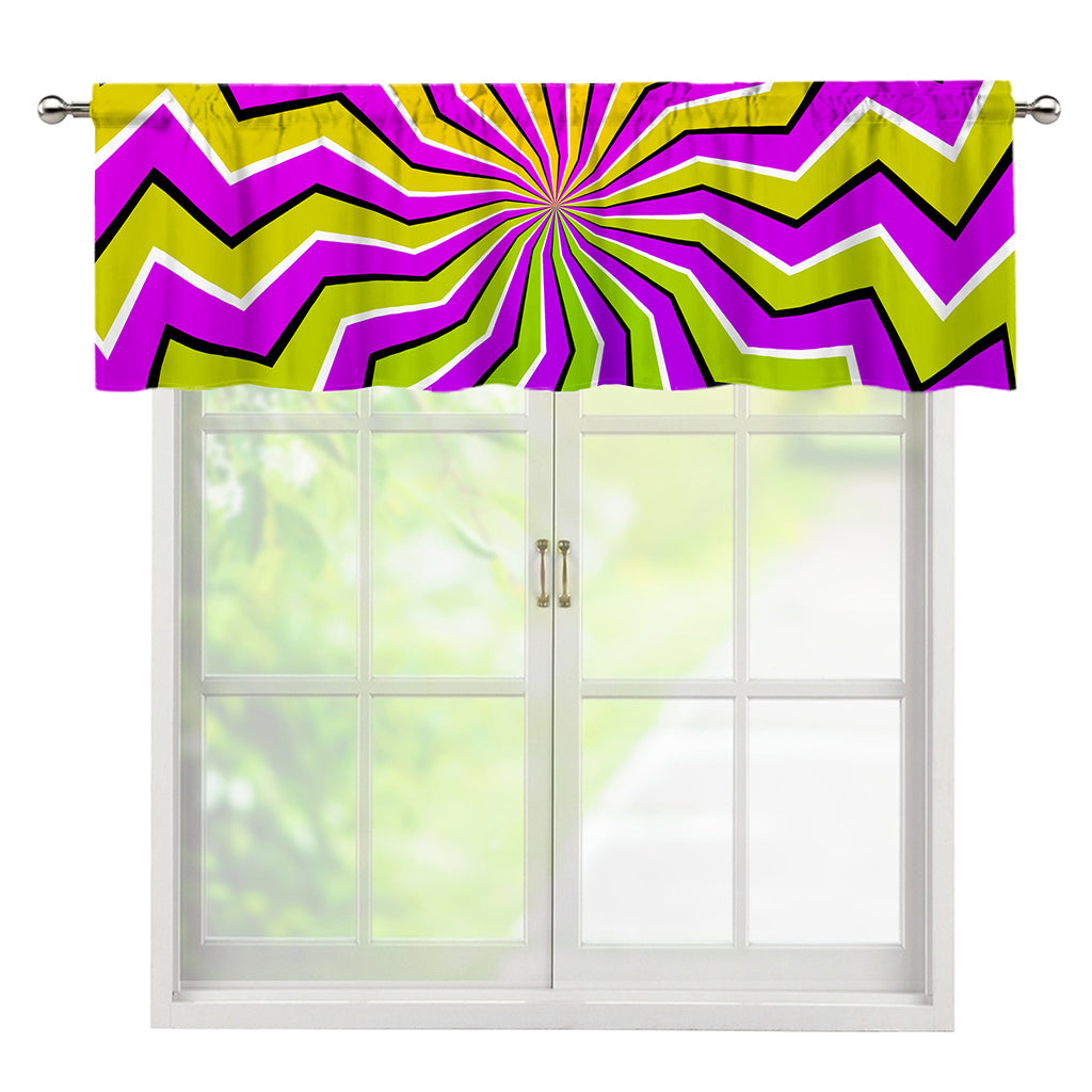 Colorful Dizzy Moving Optical Illusion Window Valance