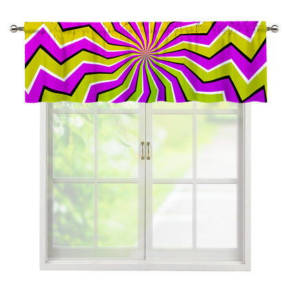 Colorful Dizzy Moving Optical Illusion Window Valance