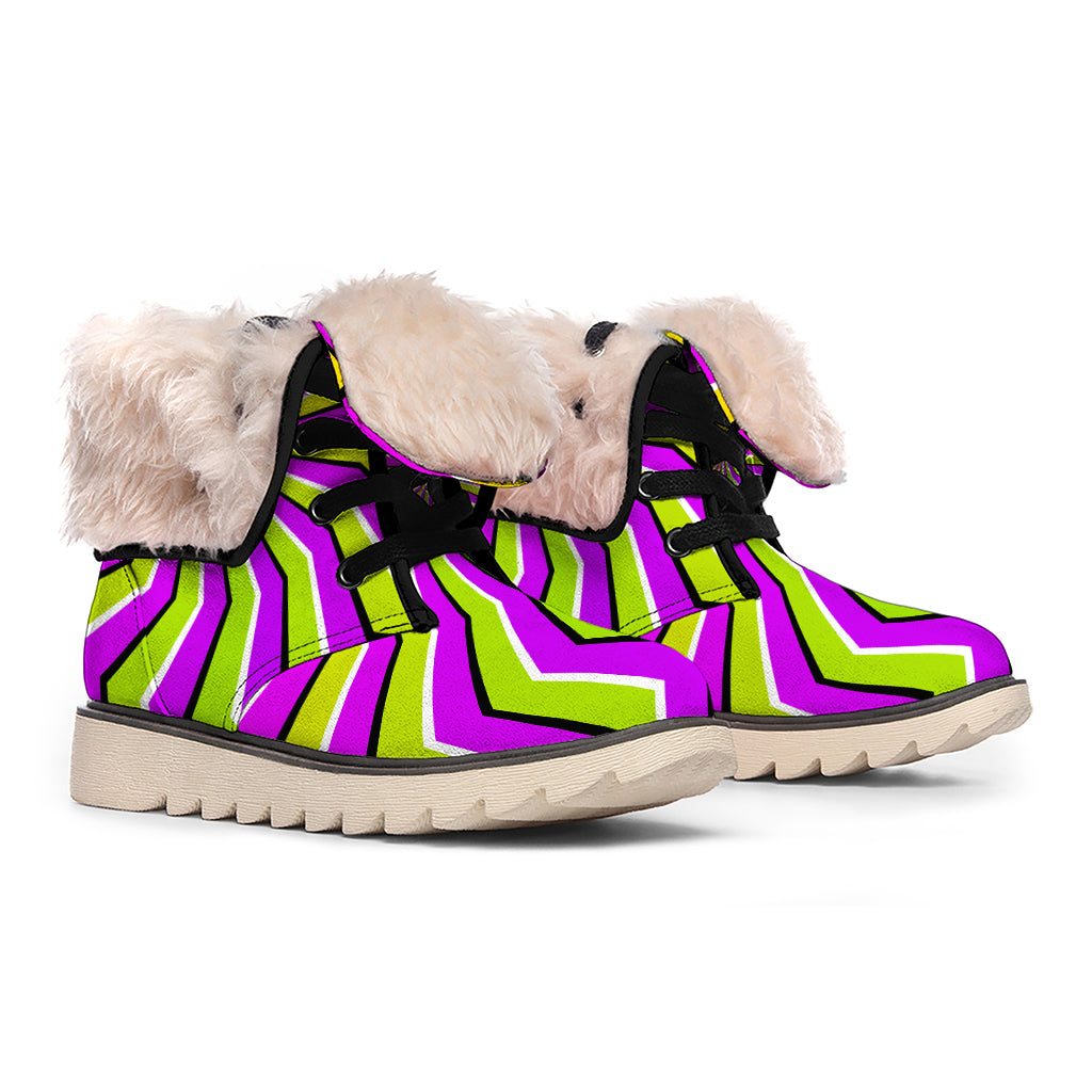 Colorful Dizzy Moving Optical Illusion Winter Boots