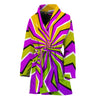 Colorful Dizzy Moving Optical Illusion Women's Bathrobe