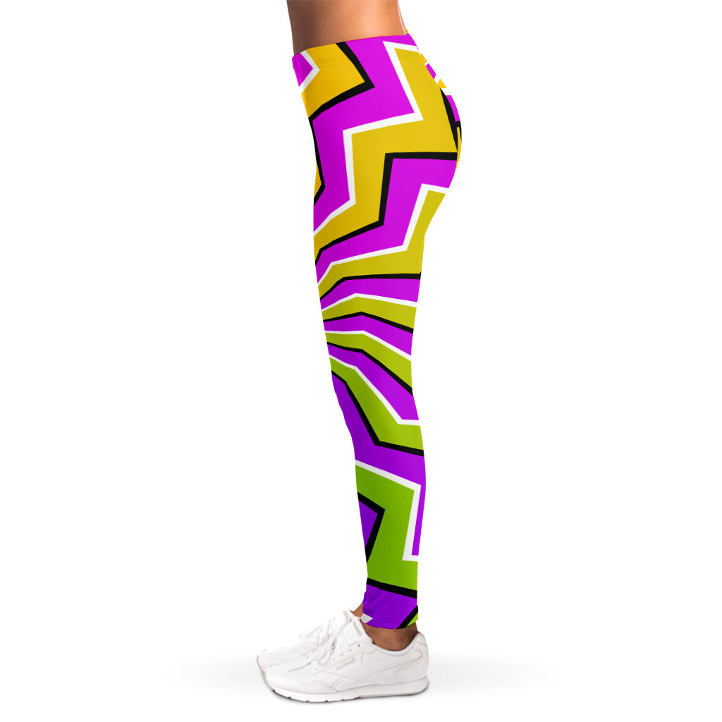 Colorful Dizzy Moving Optical Illusion Women's Leggings