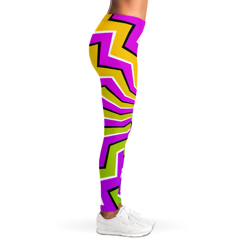 Colorful Dizzy Moving Optical Illusion Women's Leggings