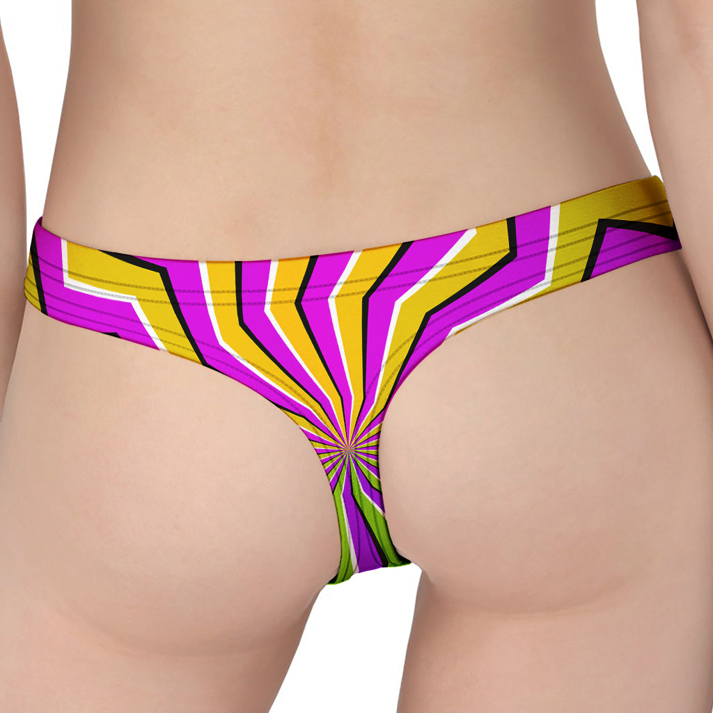 Colorful Dizzy Moving Optical Illusion Women's Thong