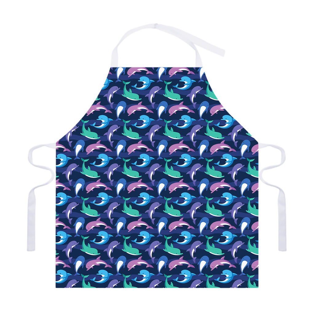 Colorful Dolphin Pattern Print Adjustable Apron