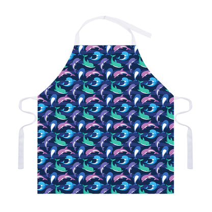 Colorful Dolphin Pattern Print Adjustable Apron
