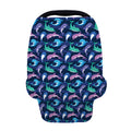 Colorful Dolphin Pattern Print Baby Seat Cover