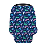 Colorful Dolphin Pattern Print Baby Seat Cover