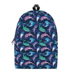 Colorful Dolphin Pattern Print Backpack