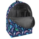 Colorful Dolphin Pattern Print Backpack