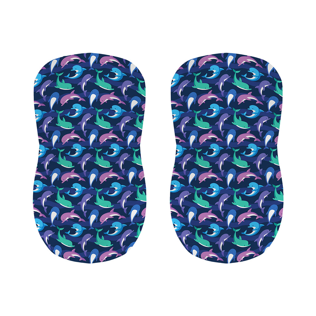 Colorful Dolphin Pattern Print Bar Stool Covers