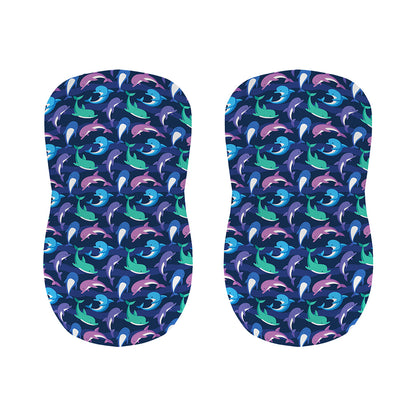 Colorful Dolphin Pattern Print Bar Stool Covers