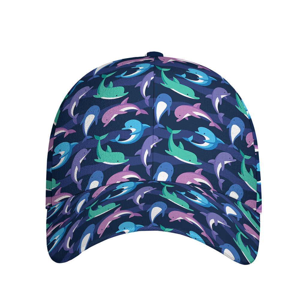 Colorful Dolphin Pattern Print Baseball Cap