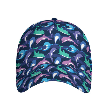 Colorful Dolphin Pattern Print Baseball Cap