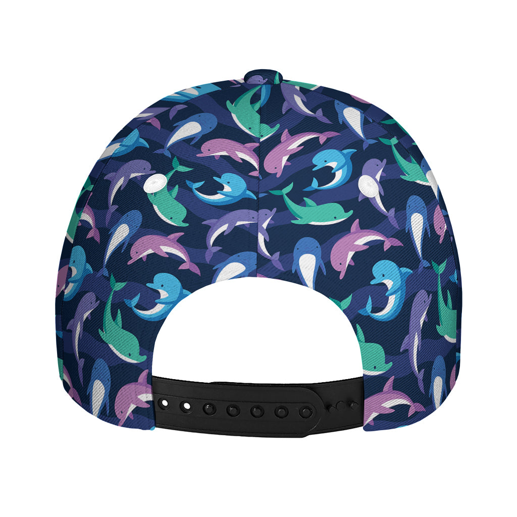 Colorful Dolphin Pattern Print Baseball Cap