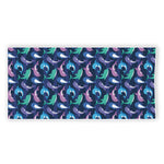 Colorful Dolphin Pattern Print Beach Towel