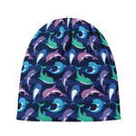 Colorful Dolphin Pattern Print Beanie