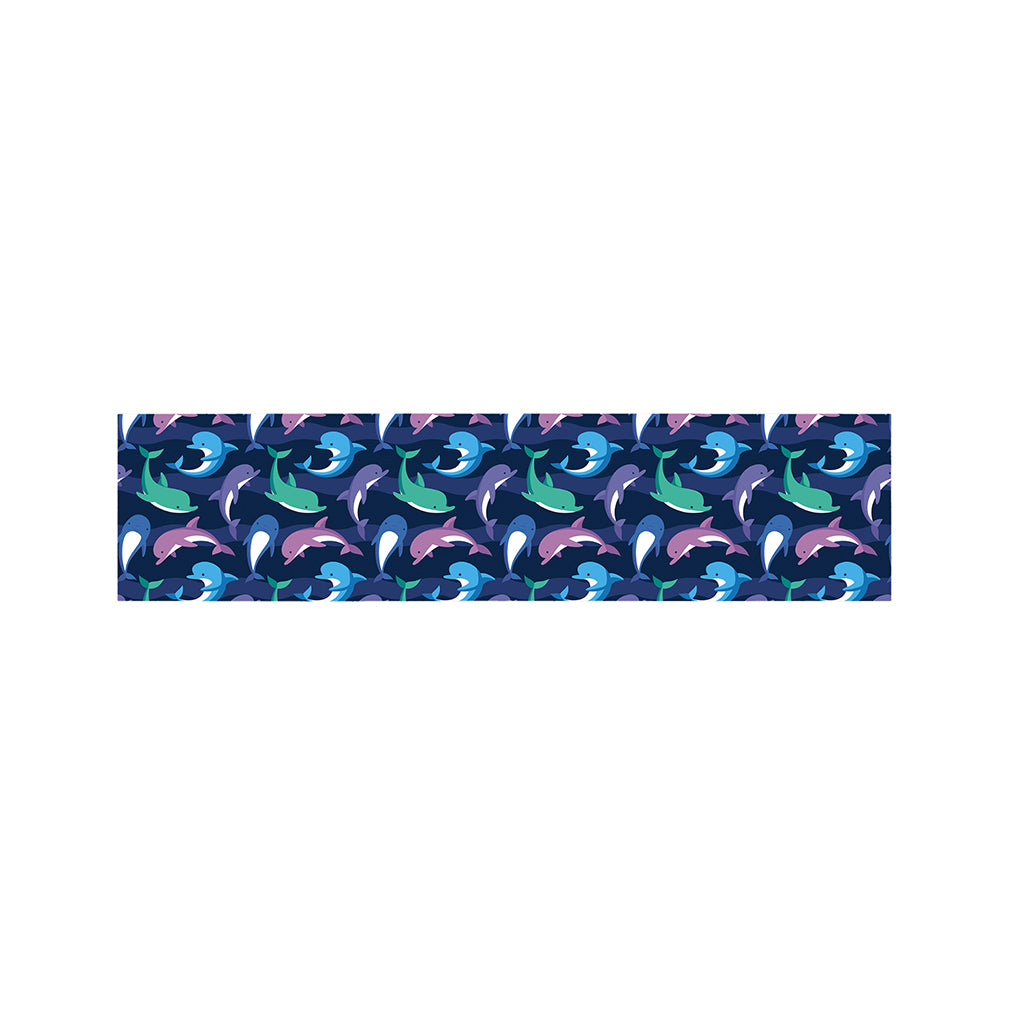Colorful Dolphin Pattern Print Bed Runner