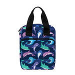 Colorful Dolphin Pattern Print Bible Tote Bag