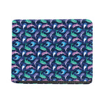 Colorful Dolphin Pattern Print Bifold Wallet