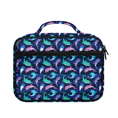Colorful Dolphin Pattern Print Briefcase Bible Bag