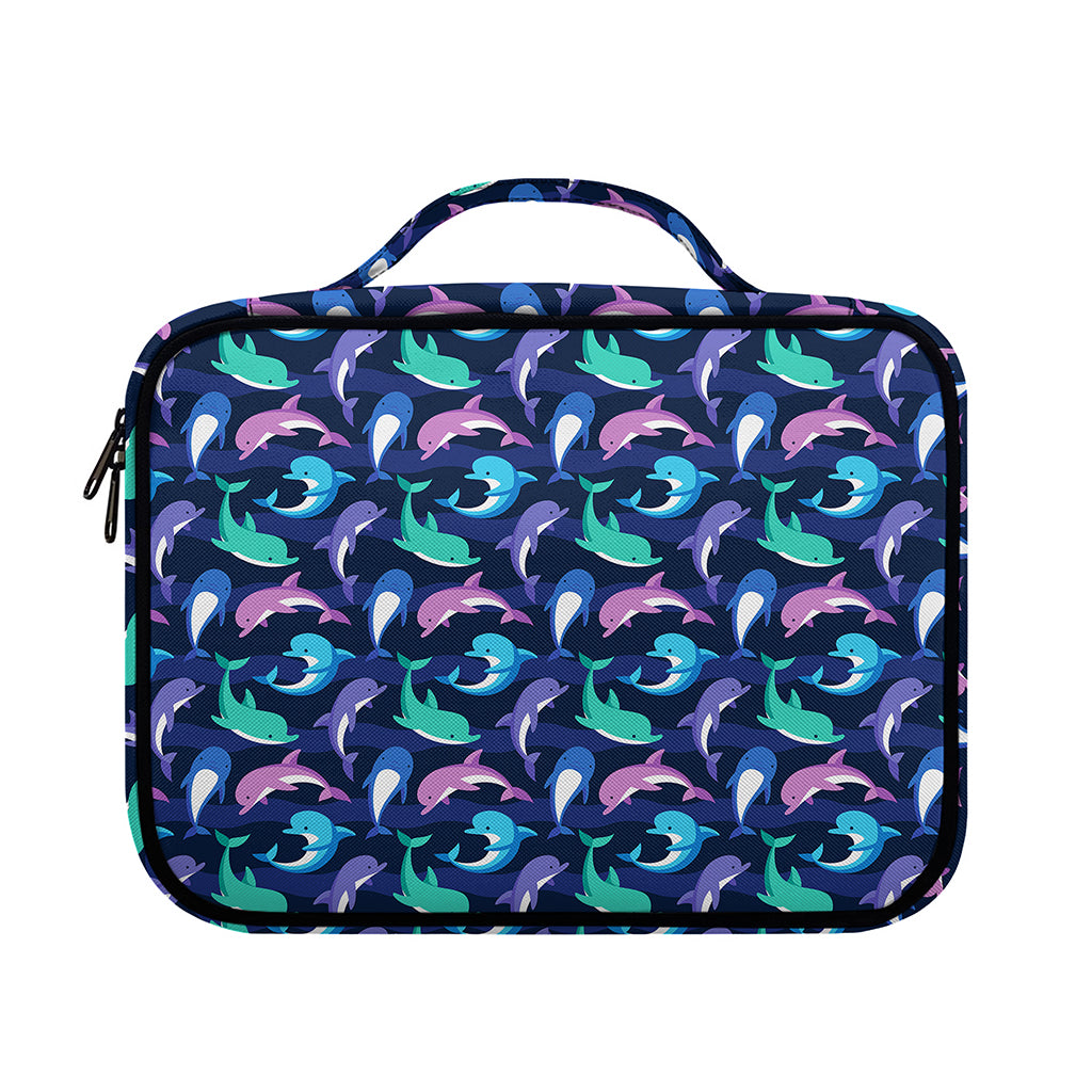 Colorful Dolphin Pattern Print Briefcase Bible Bag
