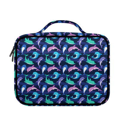 Colorful Dolphin Pattern Print Briefcase Bible Bag