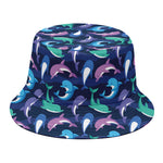 Colorful Dolphin Pattern Print Bucket Hat