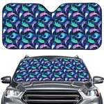 Colorful Dolphin Pattern Print Car Windshield Sun Shade