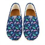 Colorful Dolphin Pattern Print Casual Shoes