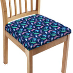 Colorful Dolphin Pattern Print Chair Cushion Cover