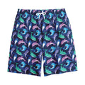 Colorful Dolphin Pattern Print Cotton Shorts
