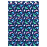 Colorful Dolphin Pattern Print Curtain