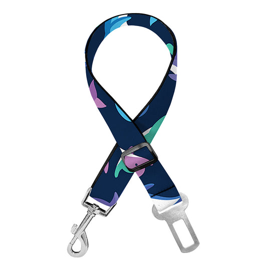 Colorful Dolphin Pattern Print Dog Seat Belt