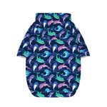 Colorful Dolphin Pattern Print Dog Zip Up Hoodie