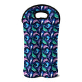 Colorful Dolphin Pattern Print Double Neoprene Wine Tote