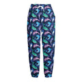 Colorful Dolphin Pattern Print Fleece Lined Knit Pants