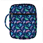 Colorful Dolphin Pattern Print Front Pocket Bible Bag