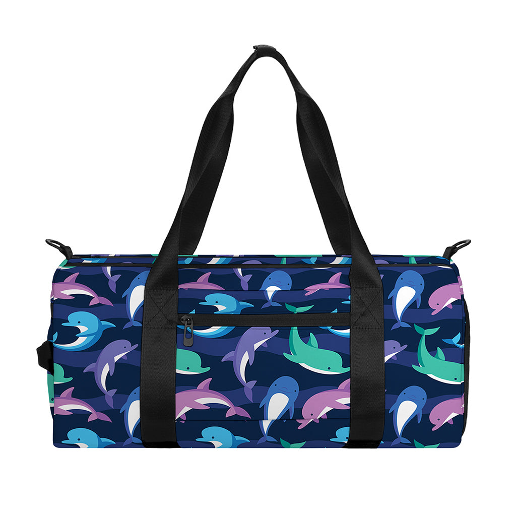 Colorful Dolphin Pattern Print Gym Bag
