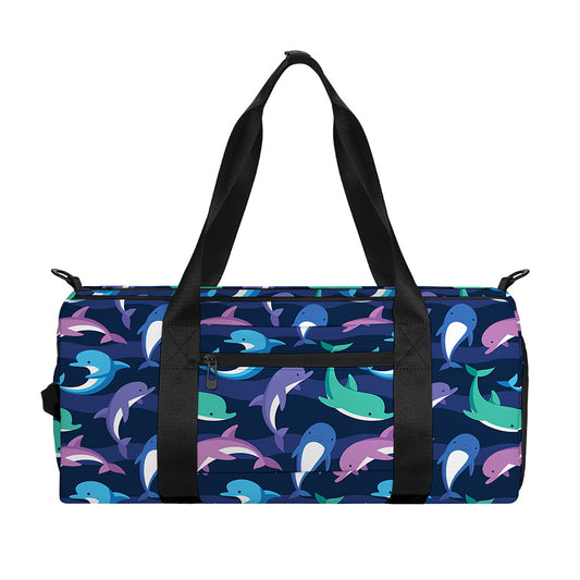 Colorful Dolphin Pattern Print Gym Bag