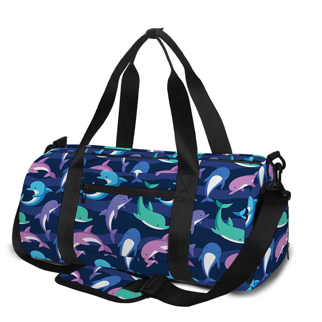 Colorful Dolphin Pattern Print Gym Bag
