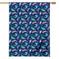 Colorful Dolphin Pattern Print House Flag
