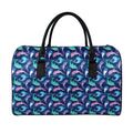 Colorful Dolphin Pattern Print Leather Duffel Bag