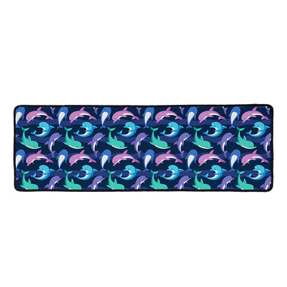 Colorful Dolphin Pattern Print Long Kitchen Mat