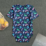 Colorful Dolphin Pattern Print Men's Bodysuit
