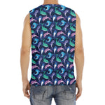 Colorful Dolphin Pattern Print Men's Fitness Tank Top