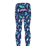 Colorful Dolphin Pattern Print Men's leggings