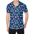 Colorful Dolphin Pattern Print Men's Shirt