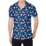Colorful Dolphin Pattern Print Men's Shirt