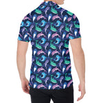 Colorful Dolphin Pattern Print Men's Shirt